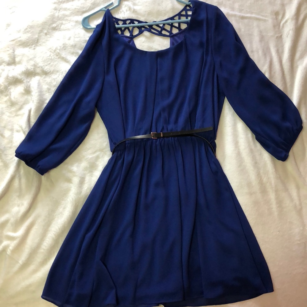 Blue evening dress